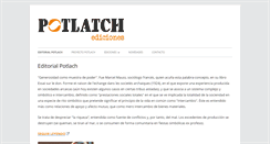 Desktop Screenshot of potlatch-ediciones.com